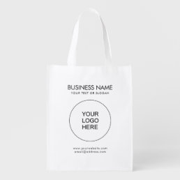 Upload Logo Slogan Add Text Website Url Business Grocery Bag