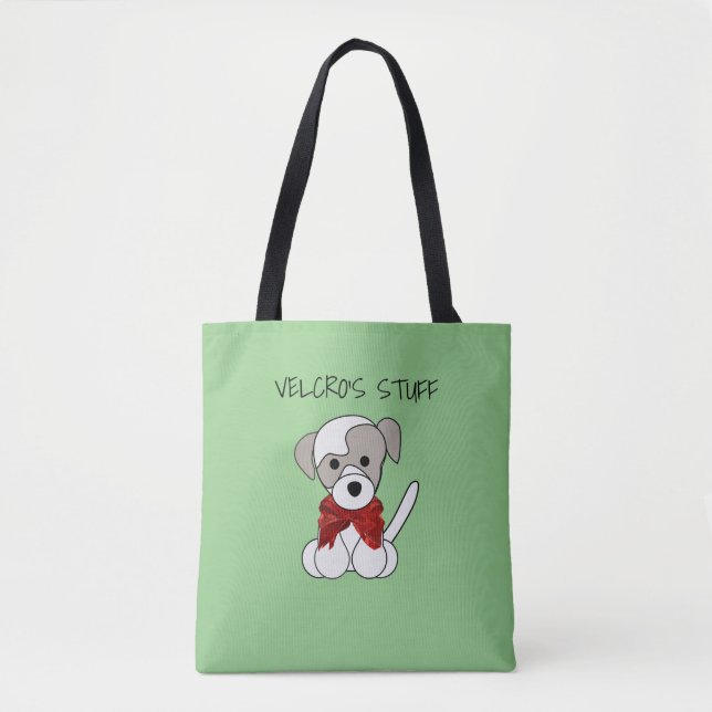 Upload or Drawing Puppy Christmas Tote (Front)