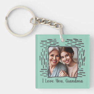 Upload Personalized Photo Gift for Grandma Keychain