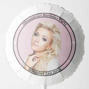 Upload Photo Add Name to Birthday Party Text Balloon