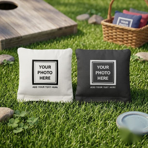 Upload Photo & Add Text – Customize Picture Cornhole Bags