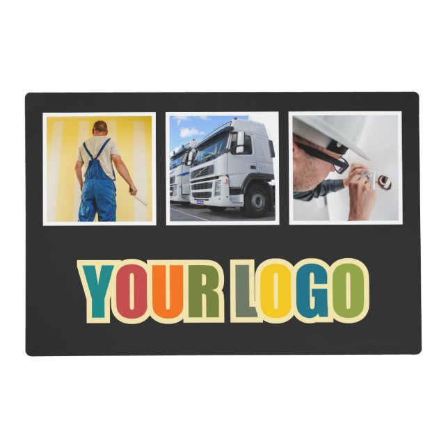 Upload photo and logo placemat (Front)