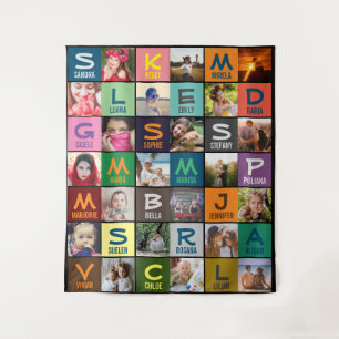Upload photo and name tapestry