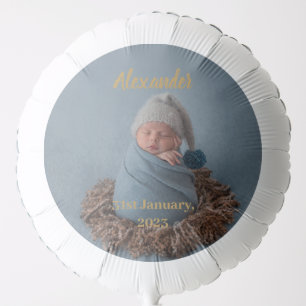 Upload Photo Baby Name Date of Birth Balloon