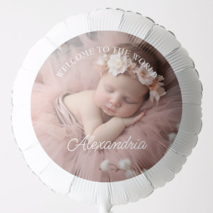 Upload Photo Baby Welcome to the World Balloon