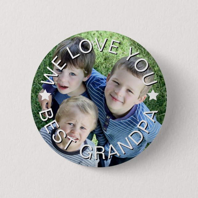 Upload photo - best grandpa button (Front)