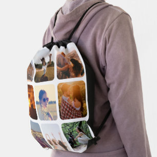 Upload photo drawstring bag