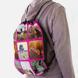Upload photo drawstring bag