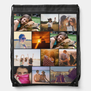 Upload photo drawstring bag