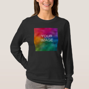 Upload Photo Elegant Modern Template Custom T-Shirt