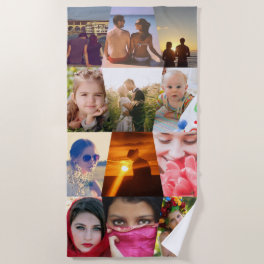 Upload photo family name beach towel