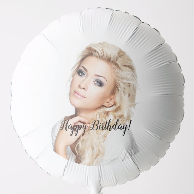 Upload photo Happy Birthday! text Balloon (Front)