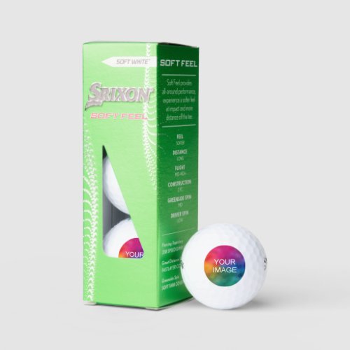 Upload Photo Image Design Srixon Soft Feel 3 Pack Golf Balls