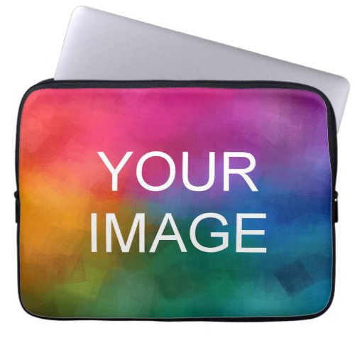 Upload Photo Image Elegant Simple Custom Template Laptop Sleeve