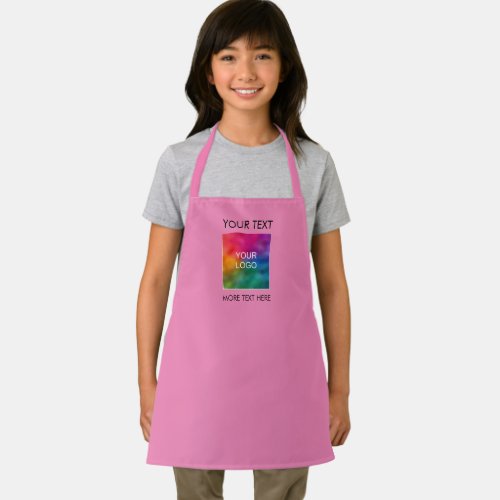Upload Photo Image Logo Here Template Pink Small Apron