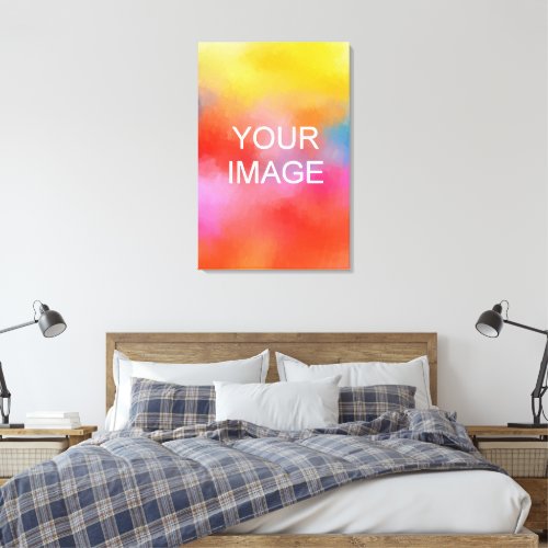 Upload Photo Image Picture Logo Stretched Large Canvas Print