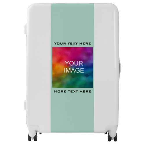 Upload Photo Image Picture Logo Teal Large Luggage