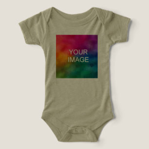 Upload Photo Image to Toddler & Baby Olive Green Infant T-shirt