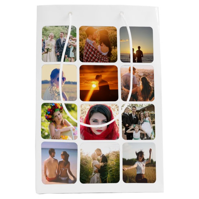 Upload photo medium gift bag (Front)