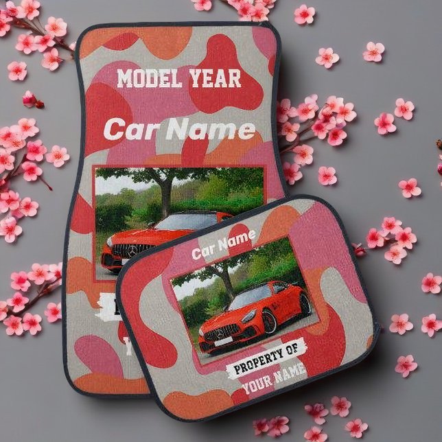 Upload Photo of Your Car Camouflage Custom Car Floor Mat (Creator Uploaded)