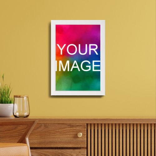 Upload Photo or Logo Clean Modern Stylish Trendy Framed Art