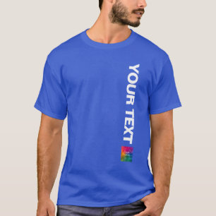 Upload Photo Or Logo Here Add Text Mens Royal Blue T-Shirt