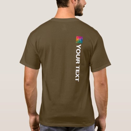 Upload Photo Or Logo Mens Modern Back Print T_Shirt