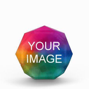 Upload Photo Picture Image Logo Template Octagonal Block