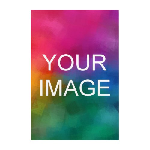 Upload Photo Picture Image Logo Vertical Template Acrylic Print