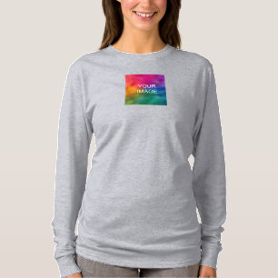 Upload Photo to Womens Double Sided Long Sleeve T-Shirt