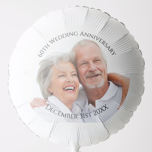 Upload Photo Wedding Anniversary  Balloon (Front)