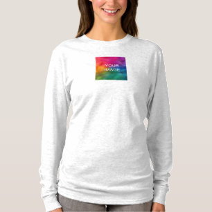 Upload Photo Womens Double Sided Modern Ash Grey T-Shirt