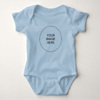 Upload Picture Add Text Jersey Blue One-Pieces Boy