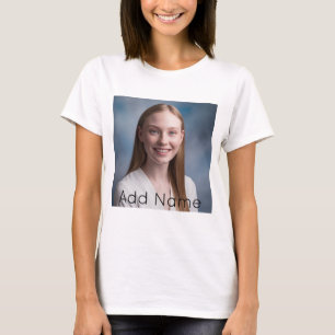 upload picture Custom Photo and Name Personalized T-Shirt