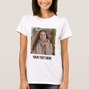 upload picture Custom Photo and text Personalized  T-Shirt