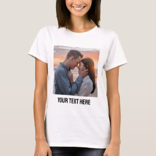 upload picture Custom Photo and text Personalized  T-Shirt