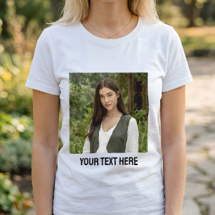 upload picture Custom Photo and text Personalized T-Shirt