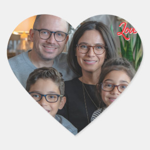 upload picture Custom Photo Happy Valentine's Day Heart Sticker