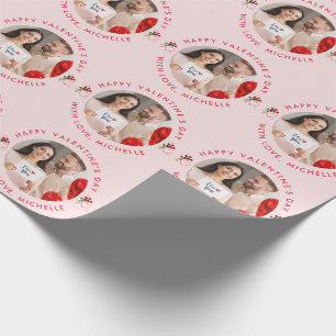 upload picture Custom Photo Happy Valentine's Day Wrapping Paper