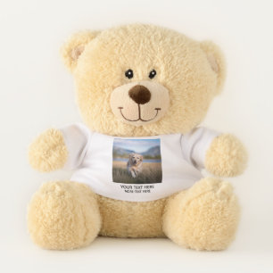 Upload Picture Personalized Photo & text Teddy Bear