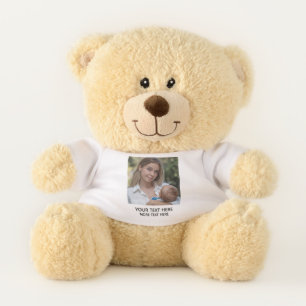 Upload Picture Personalized Photo & text Teddy Bear