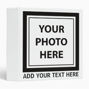 Upload Picture Photo & Add Text – Customize 3 Ring Binder