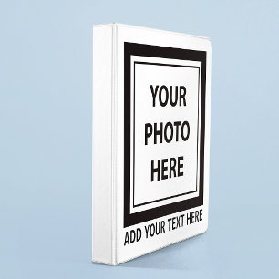 Upload Picture Photo & Add Text – Customize 3 Ring Binder