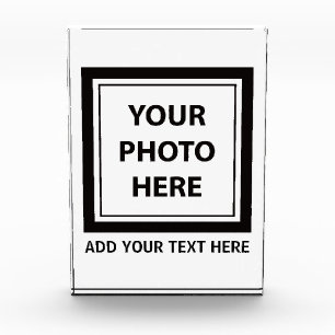 Upload Picture Photo & Add Text – Customize Acrylic Award
