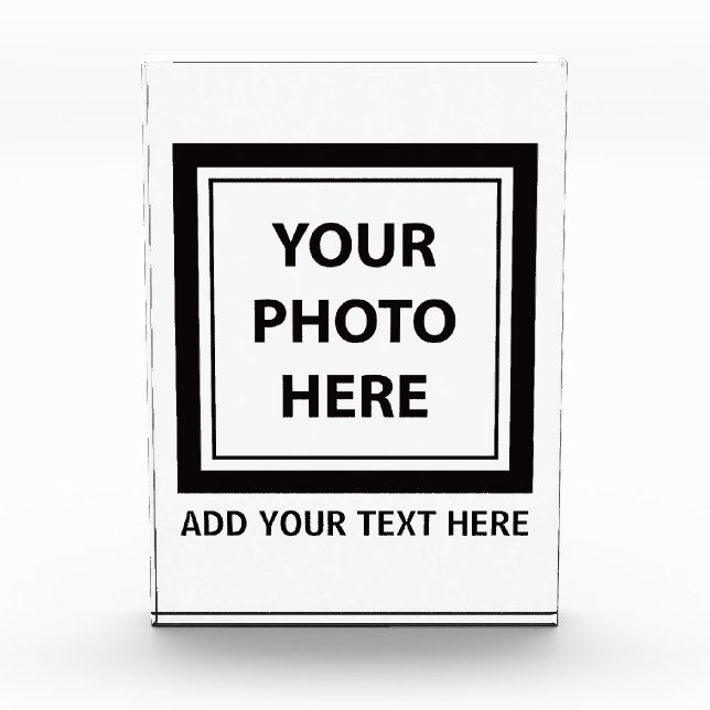 Upload Picture Photo & Add Text – Customize Acrylic Award (Front)
