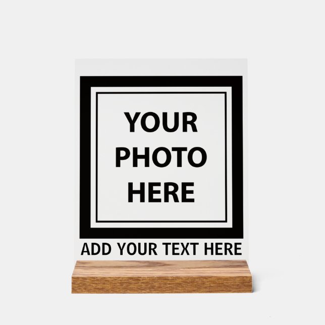 Upload Picture Photo & Add Text – Customize Acrylic Sign (Front)