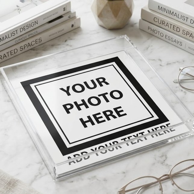 Upload Picture Photo & Add Text – Customize Acrylic Tray (Creator Uploaded)