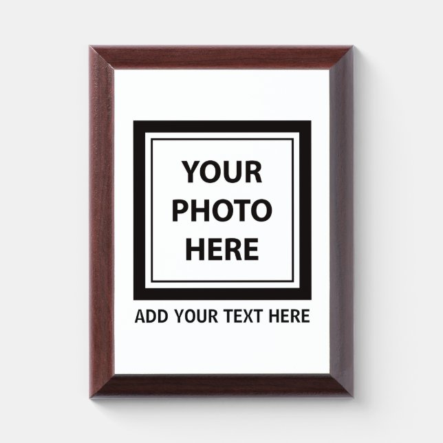 Upload Picture Photo & Add Text – Customize Award Plaque (Vertical)