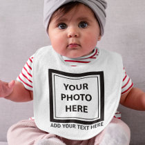 Upload Picture Photo & Add Text – Customize Baby Bib