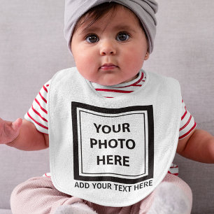 Upload Picture Photo & Add Text – Customize Baby Bib